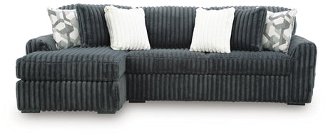 Midnight-Madness Gunmetal 2-Piece Sectional Sofa Chaise - image 2