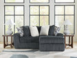 Midnight-Madness Gunmetal 2-Piece Sectional with Chaise - image 1