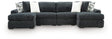 Midnight-Madness Gunmetal 4-Piece Double Chaise Sectional from Decor Furniture