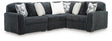 Midnight-Madness Gunmetal 4-Piece Sectional from Decor Furniture