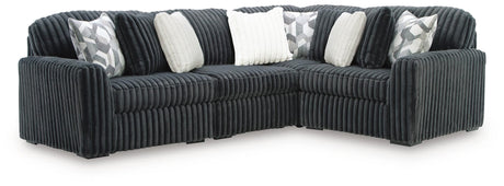 Midnight-Madness Gunmetal 4-Piece Sectional from Decor Furniture