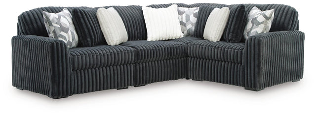 Midnight-Madness Gunmetal 4-Piece Sectional from Decor Furniture
