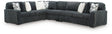 Midnight-Madness Gunmetal 4-Piece Sectional from Decor Furniture