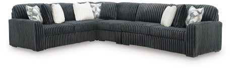 Midnight-Madness Gunmetal 4-Piece Sectional from Decor Furniture