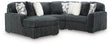 Midnight-Madness Gunmetal 4-Piece Sectional with Chaise from Decor Furniture