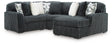 Midnight-Madness Gunmetal 4-Piece Sectional with Chaise from Decor Furniture