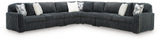 Midnight-Madness Gunmetal 5-Piece Sectional from Decor Furniture