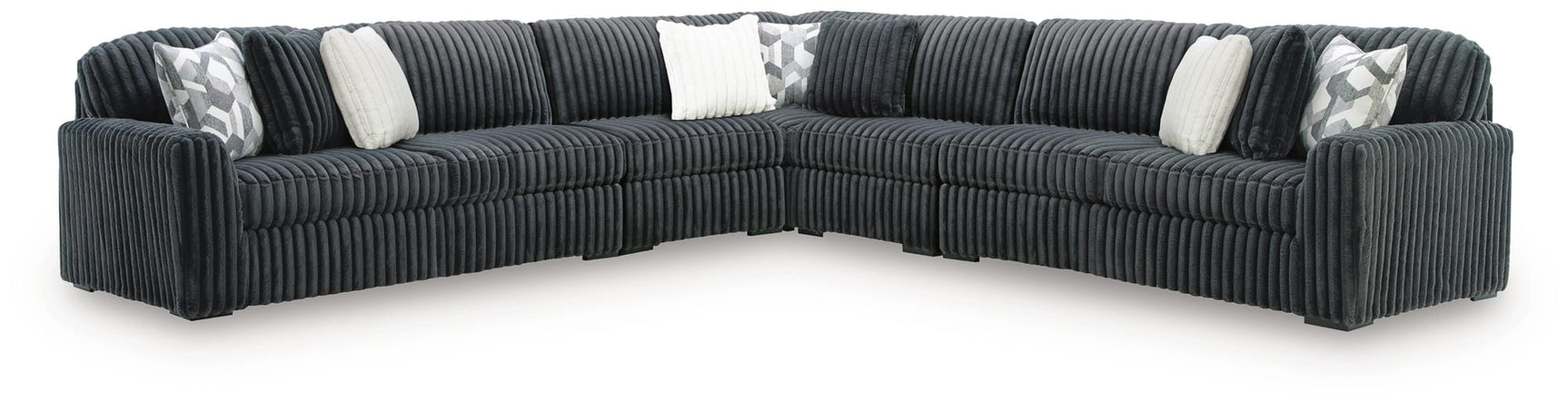 Midnight-Madness Gunmetal 5-Piece Sectional from Decor Furniture