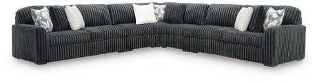 Midnight-Madness Gunmetal 5-Piece Sectional from Decor Furniture