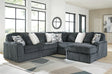 Midnight-Madness Gunmetal 5-Piece Sectional with Chaise - image 1