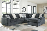Midnight-Madness Gunmetal 5-Piece Sectional with Chaise - image 1