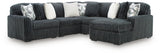 Midnight-Madness Gunmetal 5-Piece Sectional with Chaise - image 2