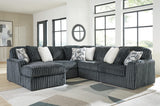 Midnight-Madness Gunmetal 5-Piece Sectional with Chaise from Decor Furniture