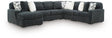 Midnight-Madness Gunmetal 6-Piece Sectional with Chaise from Decor Furniture