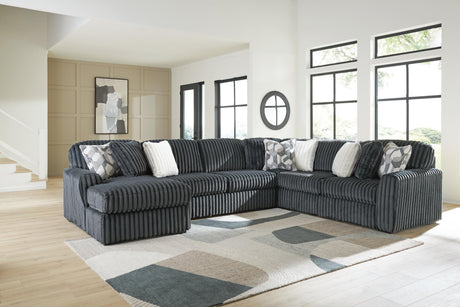 Midnight-Madness Gunmetal 6-Piece Sectional with Chaise - image 1