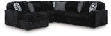Midnight-Madness Onyx 5-Piece Sectional with Chaise from Decor Furniture