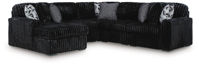 Midnight-Madness Onyx 5-Piece Sectional with Chaise from Decor Furniture