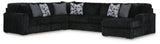 Midnight-Madness Onyx 6-Piece Sectional with Chaise - image 2
