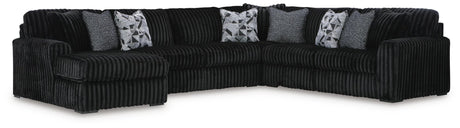 Midnight-Madness Onyx 6-Piece Sectional with Chaise - image 2