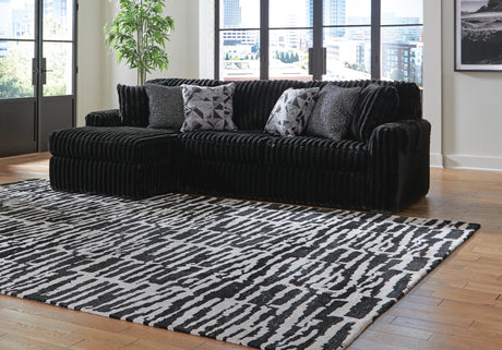 Midnight-Madness Onyx Velvet 2-Piece Sectional Sofa with Chaise - image 1