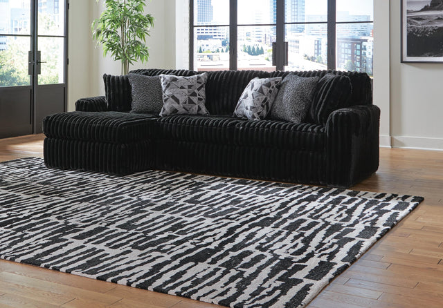 Midnight-Madness Onyx Velvet 2-Piece Sectional Sofa with Chaise - image 1