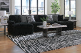 Midnight-Madness Onyx Velvet 3-Piece Sectional with Chaise - image 4