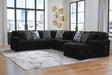 Midnight-Madness Onyx Velvet 4-Piece Sectional with Chaise - image 1