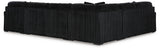 Midnight-Madness Onyx Velvet 4-Piece Sectional with Chaise - image 3