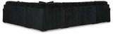 Midnight-Madness Onyx Velvet 4-Piece Sectional with Chaise view 3
