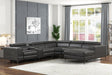 Milano Gray 6-Piece Power Reclining Sectional Sofa angled view