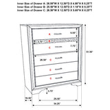 Nightstand and bed side view