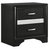 Miranda Black Storage Bedroom Set king bed bedroom view