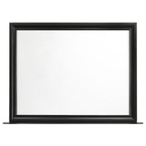 Bedroom perspective of Miranda Black Storage Bedroom Set