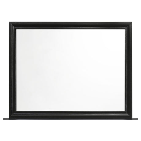 Bedroom perspective of Miranda Black Storage Bedroom Set