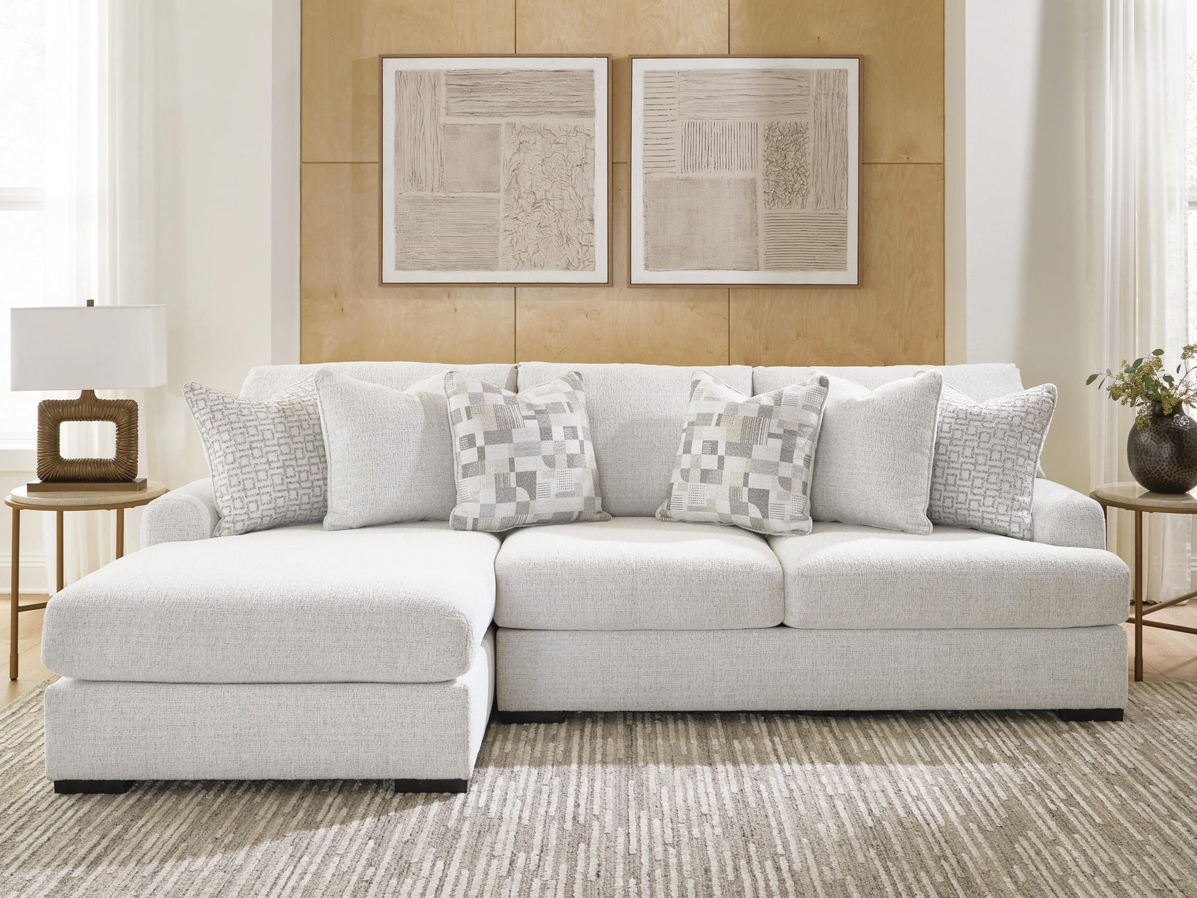 Misty-Lakes Chalk 2-Piece Sectional Sofa Chaise from Decor Furniture