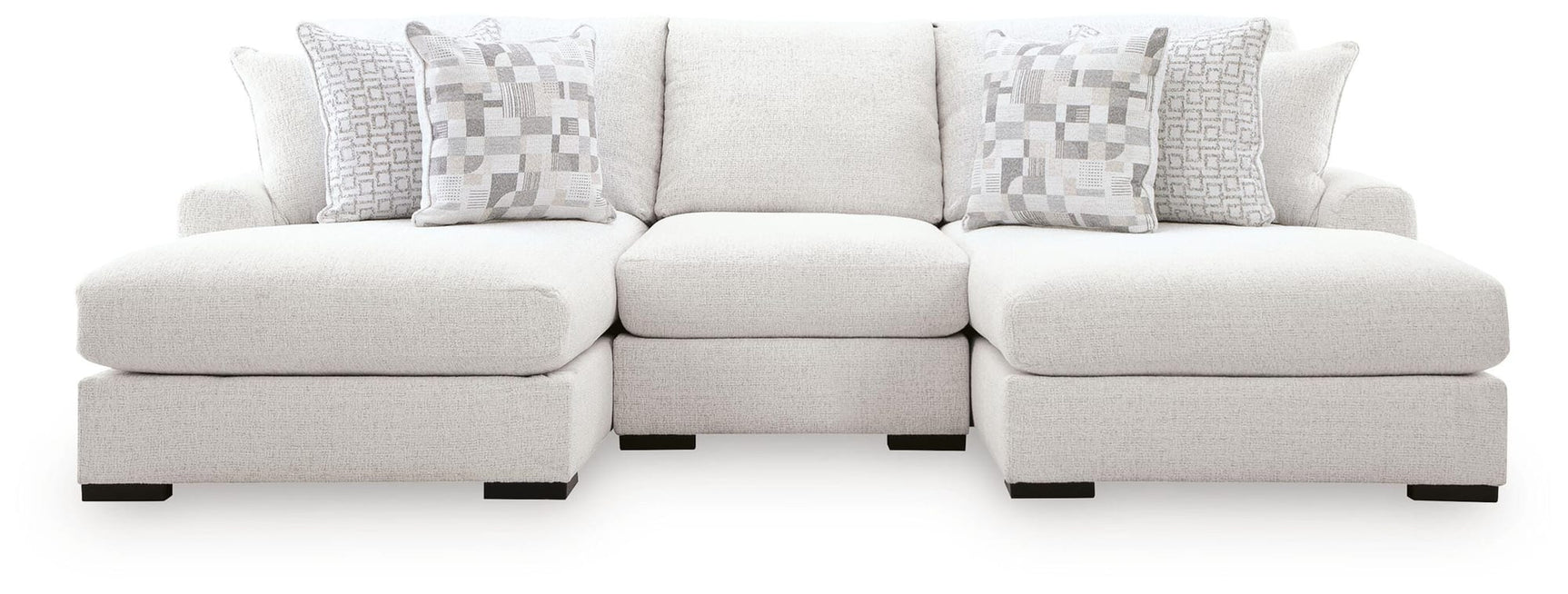 Misty-Lakes Chalk 3-Piece Double Chaise Sectional from Decor Furniture