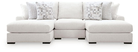 Misty-Lakes Chalk 3-Piece Double Chaise Sectional from Decor Furniture