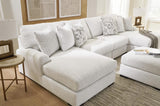 Misty-Lakes Chalk 4-Piece Double Chaise Sectional from Decor Furniture