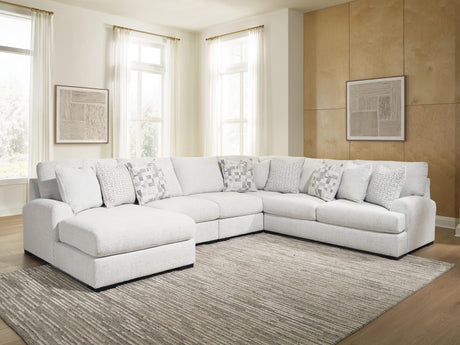 Misty-Lakes Chalk 5-Piece Sectional with Chaise from Decor Furniture