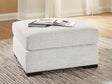 Misty-Lakes Chalk Performance Fabric,Next-Gen Nuvella™,Chenille Oversized Accent Ottoman from Decor Furniture