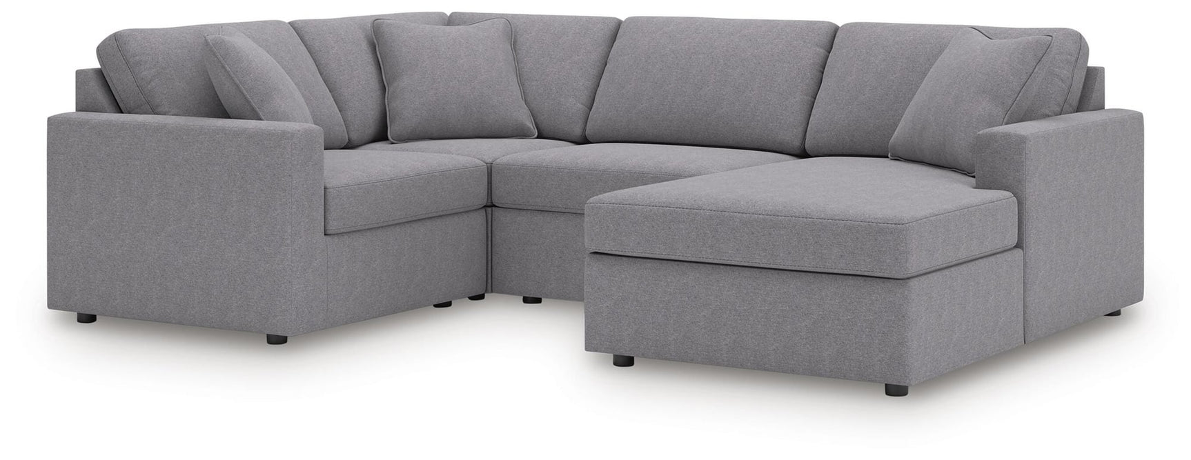 Modmax Granite Performance Fabric,Next-Gen Nuvella™ 4-Piece Sectional with Chaise - image 1