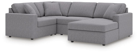 Modmax Granite Performance Fabric,Next-Gen Nuvella™ 4-Piece Sectional with Chaise - image 1