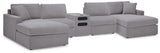 Modmax Granite Performance Fabric,Next-Gen Nuvella™ 5 Piece Sectional with Audio Console - image 1
