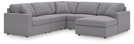 Modmax Granite Performance Fabric,Next-Gen Nuvella™ 5-Piece Sectional with Chaise - image 1