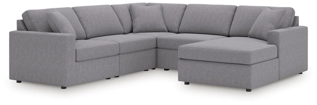Modmax Granite Performance Fabric,Next-Gen Nuvella™ 5-Piece Sectional with Chaise - image 1