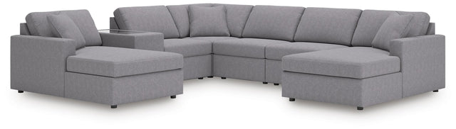 Modmax Granite Performance Fabric,Next-Gen Nuvella™ 7-Piece Sectional - image 1
