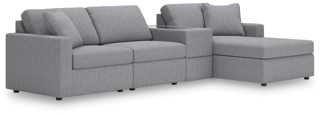 Modmax Granite Performance Fabric,Next-Gen Nuvella™ 4-Piece Sectional with Chaise from Decor Furniture