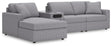 Modmax Granite Performance Fabric,Next-Gen Nuvella™ 4-Piece Sectional with Chaise from Decor Furniture