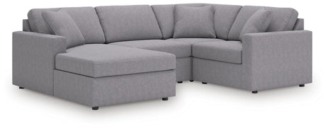 Modmax Granite Performance Fabric,Next-Gen Nuvella™ 4-Piece Sectional with Chaise view 4