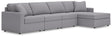 Modmax Granite Performance Fabric,Next-Gen Nuvella™ 4-Piece Sectional with Chaise - image 1